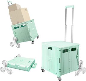 (⭐⭐ HOT SALE NOW) Honshine Foldable Cart with Stair Climbing Wheels
