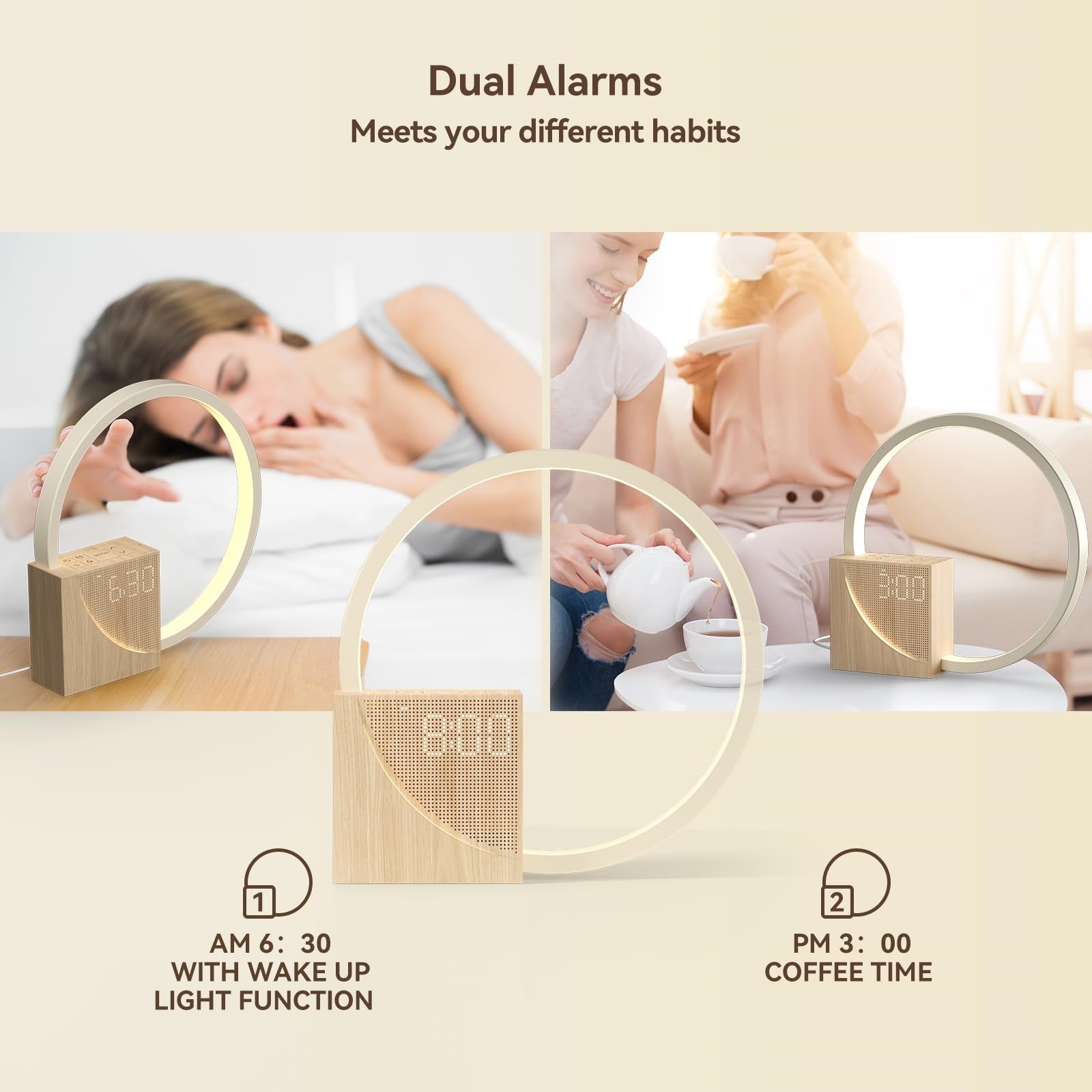 🥇Sunrise Alarm Clock for Heavy Sleepers Adults, Wake-up Light