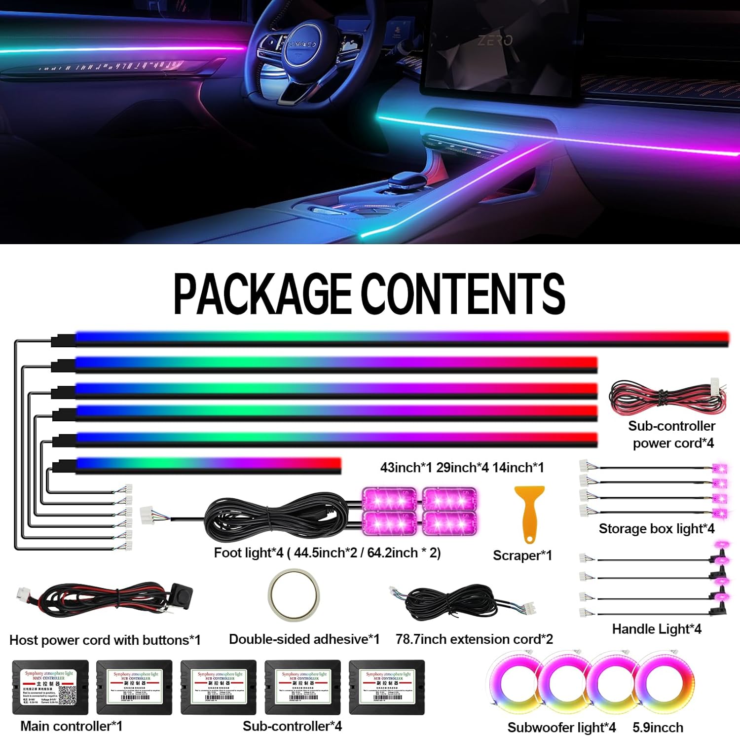 (⭐⭐ HOT SALE NOW) Dreamcolor Acrylic Interior Car Lights