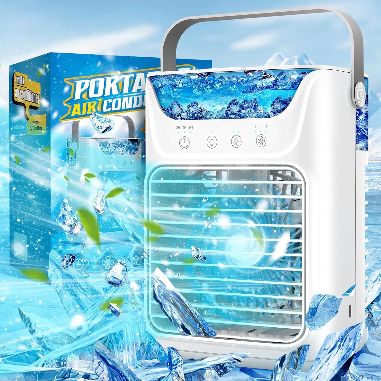 (⭐⭐ HOT SALE NOW) Mini Air Conditioners,Portable Air Conditioner Fan with Touch Screen