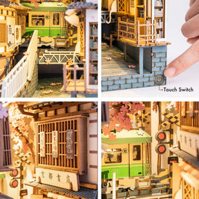 📖Sakura Densya 3D Wooden DIY Book Nook-J