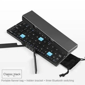 🥇 Folding Bluetooth Keyboard Wireless Portable Mobile Phone Tablet Universal Portable Rechargeable